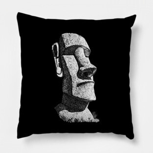 Moai Easter Island Statue, ancient civilization Pillow