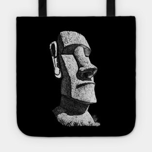 Moai Easter Island Statue, ancient civilization Tote