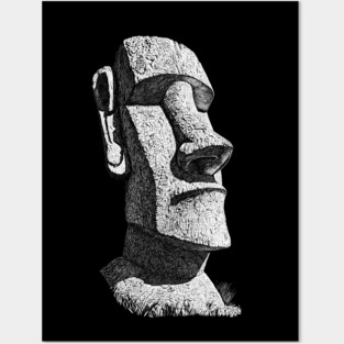 Moai Easter Island Statue, ancient civilization Posters and Art