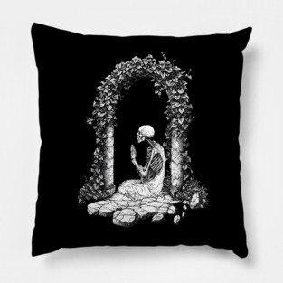 Meditation Skeleton Buddhist Pillow