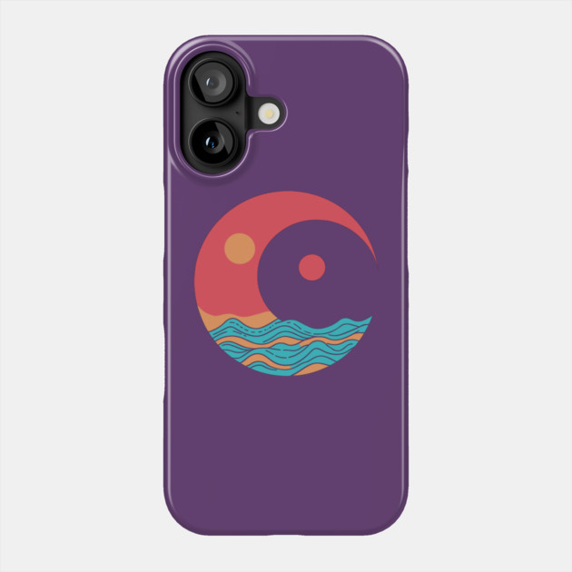 Yin-Yang - Moon Light over the Sea Phone Case by TuncGK