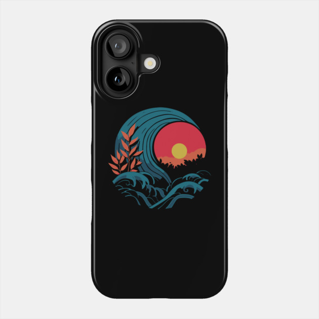 Yin-Yang - Sunset over the Jungle Phone Case by TuncGK