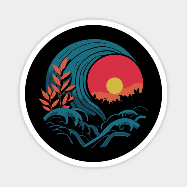 Yin-Yang - Sunset over the Jungle Magnet by TuncGK