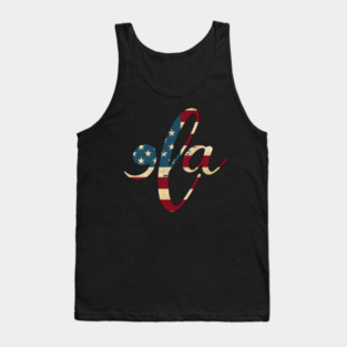 Retro Comma La US Flag Tank Top