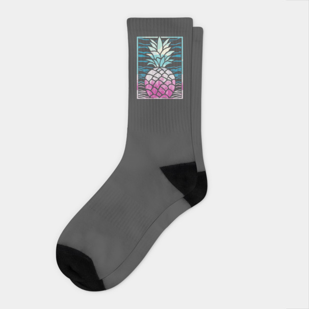 Pineapple - Tropical Colors - Summer Vibes Socks by TuncGK
