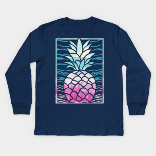 Pineapple - Tropical Colors - Summer Vibes Kids Long Sleeve T-Shirt
