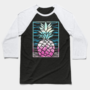 Pineapple - Tropical Colors - Summer Vibes Baseball T-Shirt