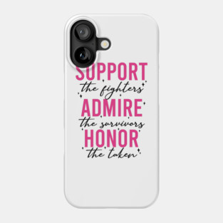 Breast Cancer Awareness Support Fighters Phone Case
