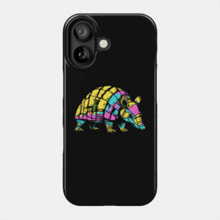 Armadillo - Vivid Geometric Design - Vector Art Phone Case