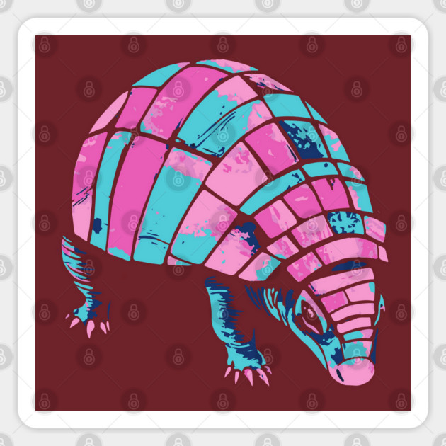 Expressionist Armadillo - Abstract, Dreamy & Surreal Sticker by TuncGK