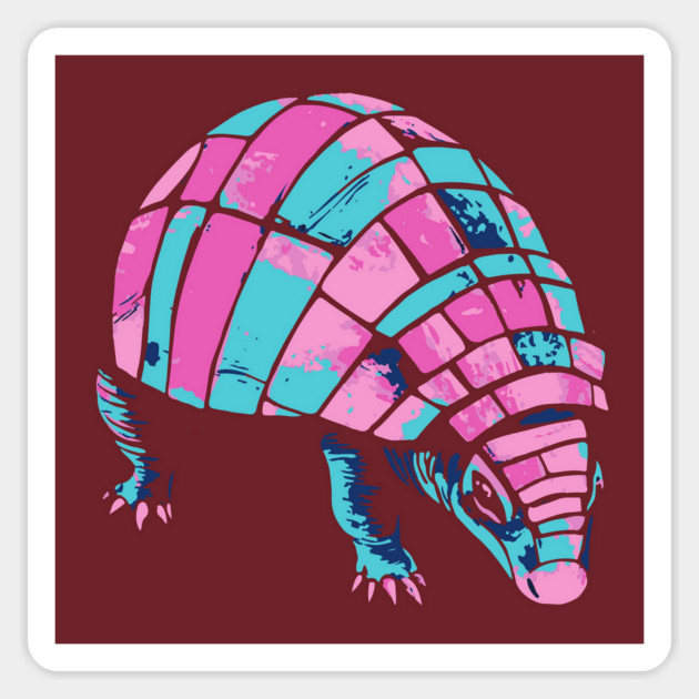 Expressionist Armadillo - Abstract, Dreamy & Surreal Magnet by TuncGK