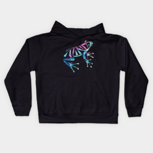 Mr. Fancy Frog - Vector Art - Vibrant Design Kids Hoodie