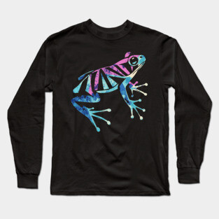 Mr. Fancy Frog - Vector Art - Vibrant Design Long Sleeve T-Shirt