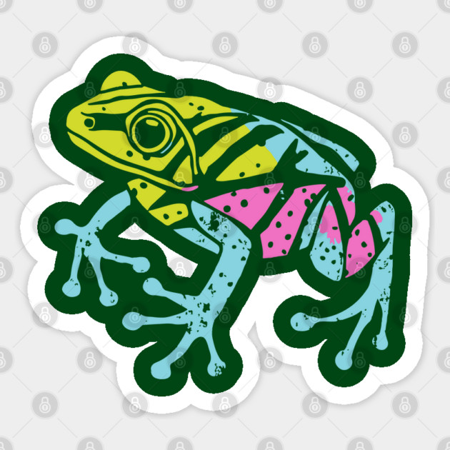Slimmy Jack the Frog - Vector Art - Vibrant Colors Sticker by TuncGK