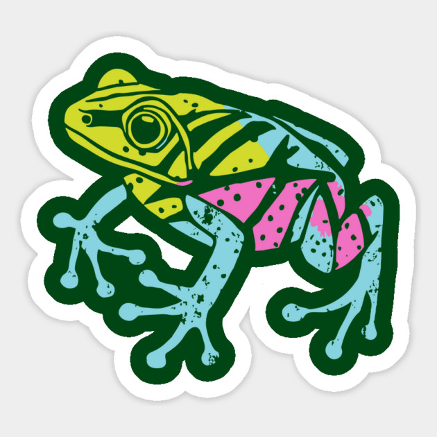 Slimmy Jack the Frog - Vector Art - Vibrant Colors Magnet by TuncGK