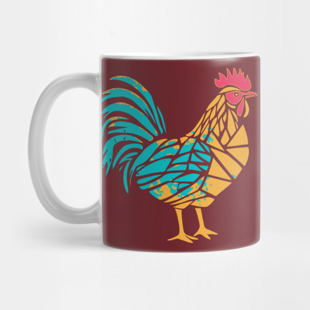Meet my Rooster! - Cocktail Colors - Minimalist & Geometric by TuncGK