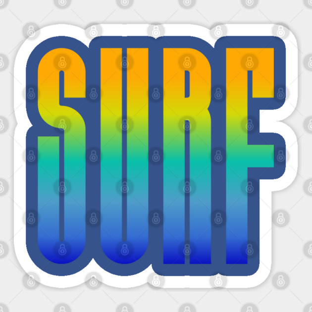 Surf Sticker by Timeless Chaos
