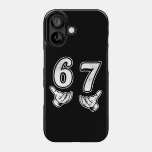 Funny Six Seven Meme 6 7 Meme Gen Alpha Slang Phone Case