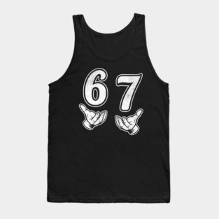 Funny Six Seven Meme 6 7 Meme Gen Alpha Slang Tank Top