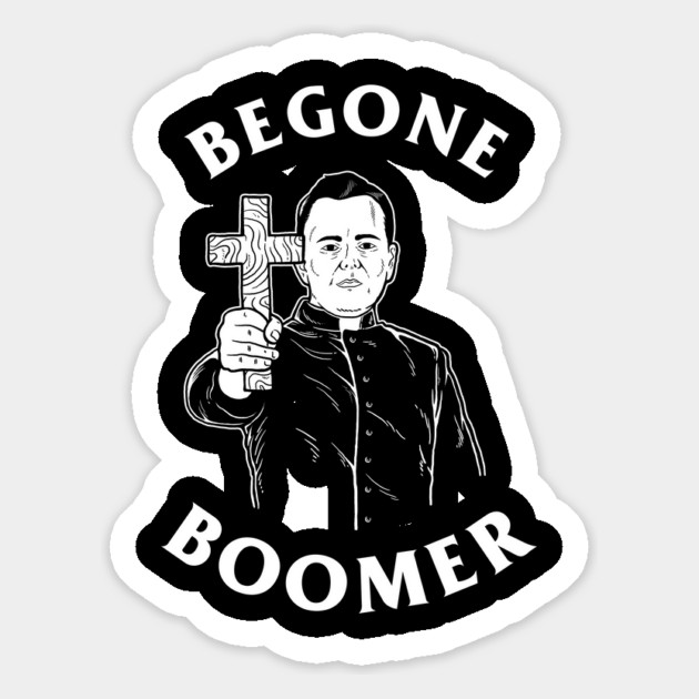 Be Gone Boomer Magnet by dumbshirts