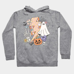 boo halloween with ghost Hoodie