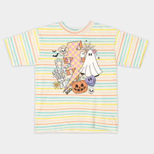 boo halloween with ghost Kids T-Shirt