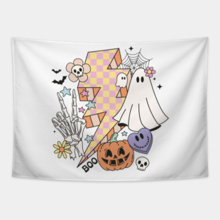 boo halloween with ghost Tapestry