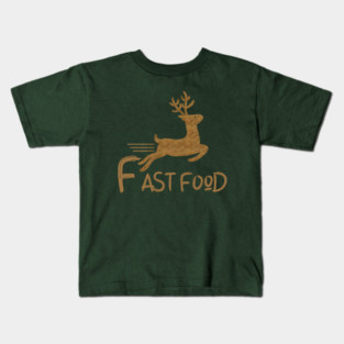 Fast Food Funny Deer Kids T-Shirt