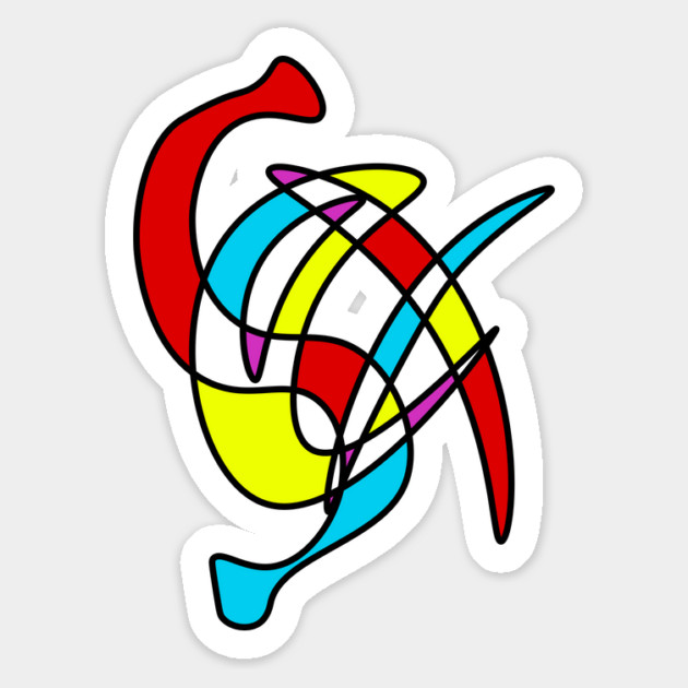 "SEX" - Mondrian Tribute - Abstract Geometric Magnet by TuncGK