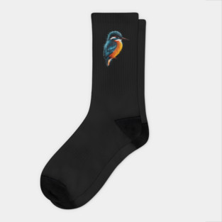 Vibrant Kingfisher Art Socks