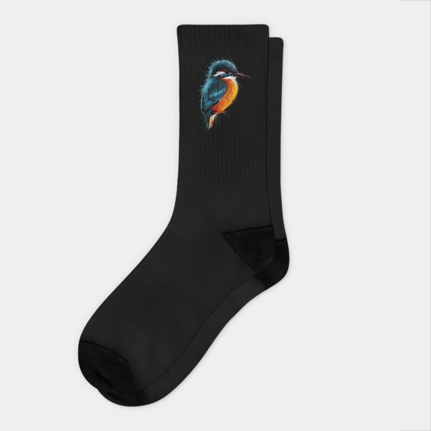 Vibrant Kingfisher Art Socks by TurnEffect