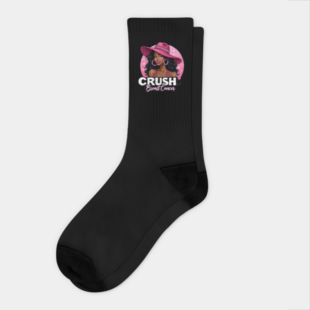 Crush Breast Cancer Socks by UrbanLifeApparel