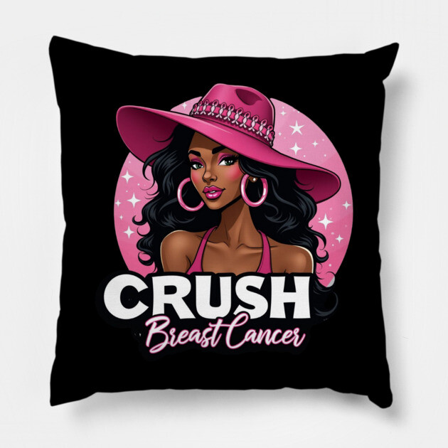 Crush Breast Cancer Pillow by UrbanLifeApparel