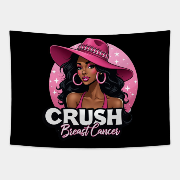 Crush Breast Cancer Tapestry by UrbanLifeApparel