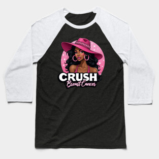 Crush Breast Cancer Baseball T-Shirt