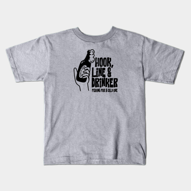 Hook, Line & Drinker Kids T-Shirt by artslaves
