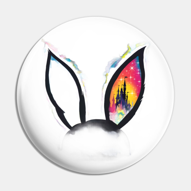 Rabbit Moonlit Castle Scene and Playful Rabbit Ears Pin by animegirlnft