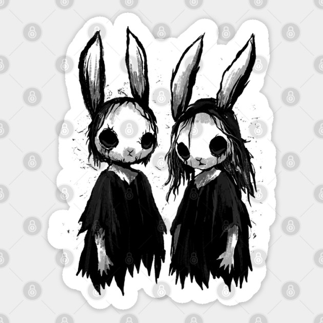 Gothic Bunnies Sticker by GoshWow®