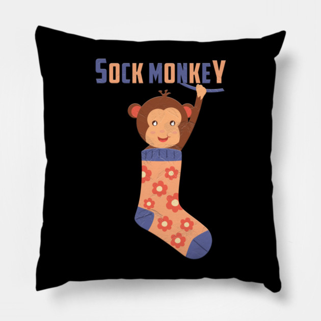 Sock Monkey Pillow by Db Printed
