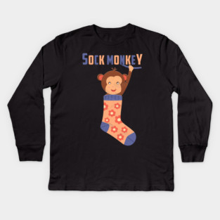 Sock Monkey Kids Long Sleeve T-Shirt
