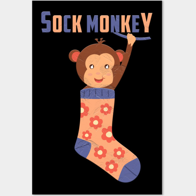 Sock Monkey Wall Art by Db Printed