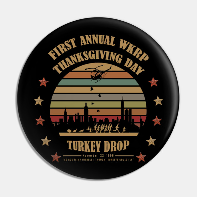 First Annual WKRP Thanksgiving Day Turkey Drop Pin by Db Printed