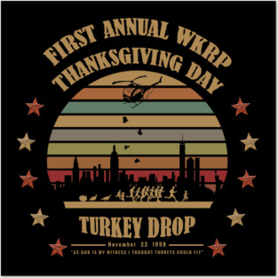 First Annual WKRP Thanksgiving Day Turkey Drop Posters and Art