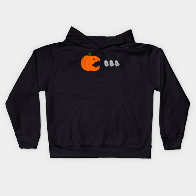 Pumpkin Eat Ghosts Halloween Kids Hoodie by Db Printed