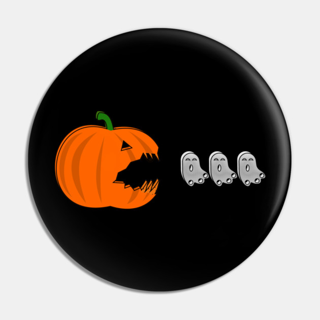 Pumpkin Eat Ghosts Halloween Pin by Db Printed