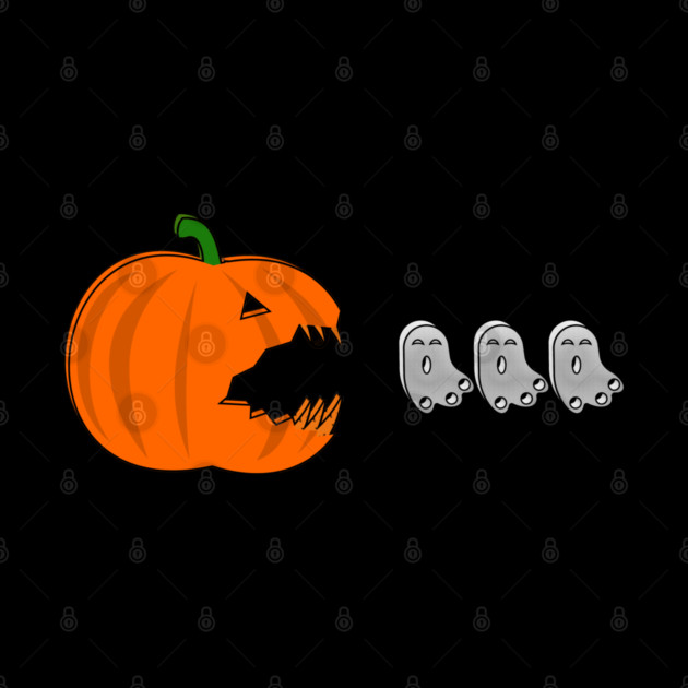 Pumpkin Eat Ghosts Halloween by Db Printed