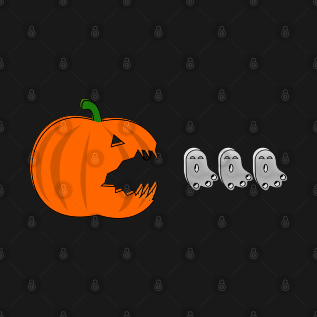 Pumpkin Eat Ghosts Halloween by Db Printed