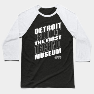 Detroit Built - White Baseball T-Shirt