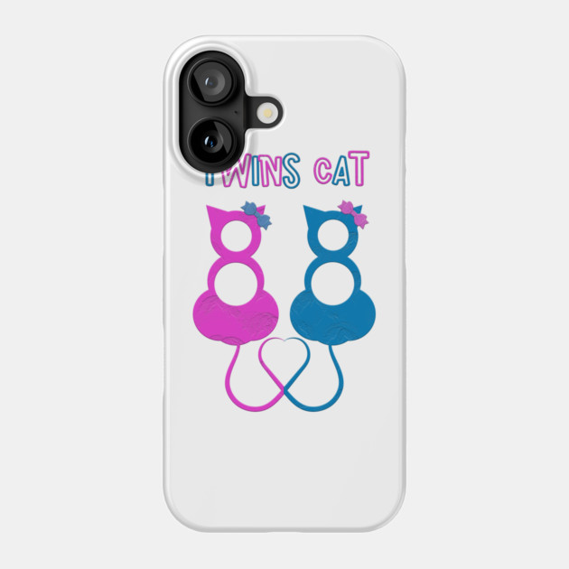 Twins Cat Phone Case by Db Printed