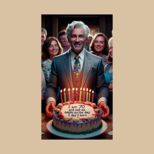 I'm 70 and just as sassy as the day I was born. T-Shirt